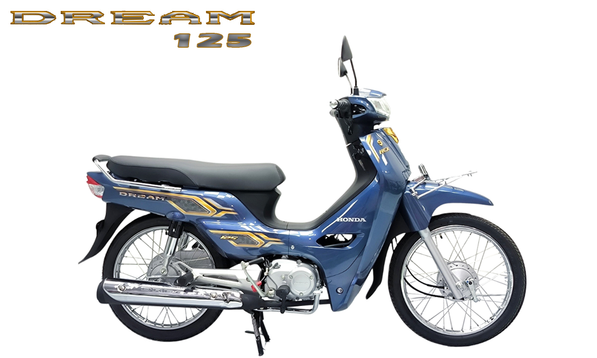 Cận cảnh xe Honda Dream Thái 125 NCX màu xanh đá